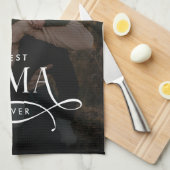 Modern Best Mama Ever Photo Mothers Day Gifts キッチンタオル (四つ折り)