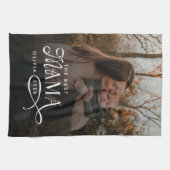 Modern Best Mama Ever Photo Mothers Day Gifts キッチンタオル (横)