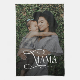 Modern Best Mama Ever Photo Mothers Day Gifts キッチンタオル