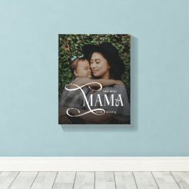 Modern Best Mama Ever Photo Mothers Day Gifts キャンバスプリント