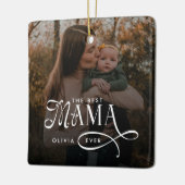 Modern Best Mama Ever Photo Mothers Day Gifts セラミックオーナメント (左)