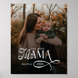 Modern Best Mama Ever Photo Mothers Day Gifts ポスター
