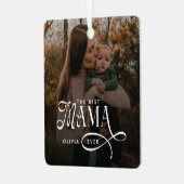 Modern Best Mama Ever Photo Mothers Day Gifts メタルオーナメント (正面左)