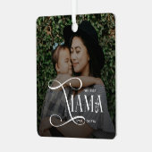 Modern Best Mama Ever Photo Mothers Day Gifts メタルオーナメント (正面左)