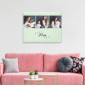 Modern Best Mom Ever Elegant Script 3 Photo キャンバスプリント (インサイチュ (リビング))