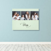 Modern Best Mom Ever Elegant Script 3 Photo キャンバスプリント (インサイチュ (ウッドフロア))