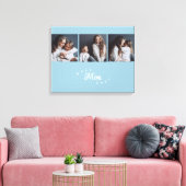 Modern Best Mom Ever Elegant Script 3 Photo キャンバスプリント (インサイチュ (リビング))