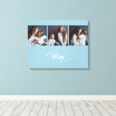 Modern Best Mom Ever Elegant Script 3 Photo キャンバスプリント (インサイチュ (ウッドフロア))