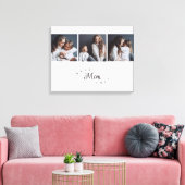 Modern Best Mom Ever Elegant Script 3 Photo キャンバスプリント (インサイチュ (リビング))