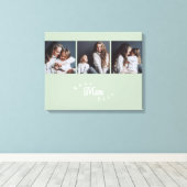 Modern Best Mom Ever Elegant Script 3 Photo キャンバスプリント (インサイチュ (ウッドフロア))