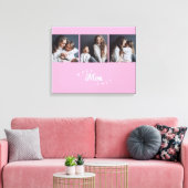 Modern Best Mom Ever Elegant Script 3 Photo キャンバスプリント (インサイチュ (リビング))