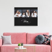 Modern Best Mom Ever Elegant Script Black 3 Photo キャンバスプリント (インサイチュ (リビング))
