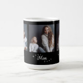 Modern Best Mom Ever Elegant Script Black 3 Photo コーヒーマグカップ (中央)