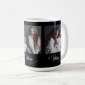 Modern Best Mom Ever Elegant Script Black 3 Photo コーヒーマグカップ (正面右)