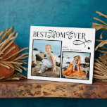 Modern Best Mom Ever Photo Heart Mothers Day Gifts フォトプラーク<br><div class="desc">Celebrate the woman whose love feels like home. This Best Mom Ever Heart Photo Plaque turns two of your most treasured memories into a beautiful daily reminder of how deeply she’s loved. Designed with a modern minimalist layout, elegant typography, and a soft heart detail, it captures the story of all...</div>