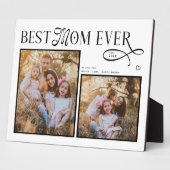 Modern Best Mom Ever Photo Heart Mothers Day Gifts フォトプラーク (側面)