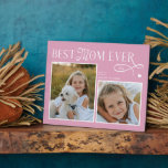 Modern Best Mom Ever Photo Heart Mothers Day Gifts フォトプラーク<br><div class="desc">Celebrate the woman whose love feels like home. This Best Mom Ever Heart Photo Plaque turns two of your most treasured memories into a beautiful daily reminder of how deeply she’s loved. Designed with a modern minimalist layout, elegant typography, and a soft heart detail, it captures the story of all...</div>