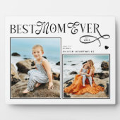 Modern Best Mom Ever Photo Heart Mothers Day Gifts フォトプラーク (正面)