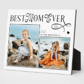 Modern Best Mom Ever Photo Heart Mothers Day Gifts フォトプラーク (側面)