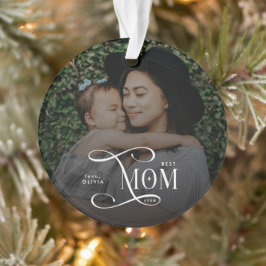 Modern Best Mom Ever Photo Mothers Day Gifts オーナメント