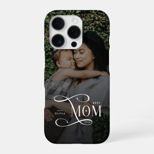 Modern Best Mom Ever Photo Mothers Day Gifts iPhoneケース (裏面)