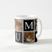 Modern Best Mum Monogram  コーヒーマグカップ (正面右)