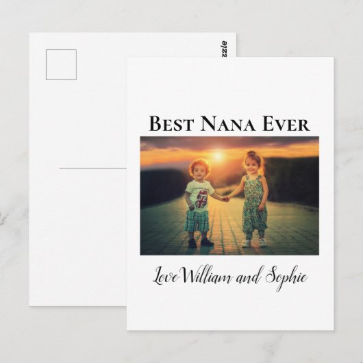 Modern Best Nana Ever Photo  ポストカード (正面/裏面)