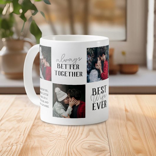 Modern Best Wife Ever 5枚フォトコラージュ コーヒーマグカップ
