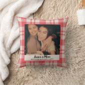 Modern BFF Photo Plaid Friendship Best Friend クッション (ブランケット)