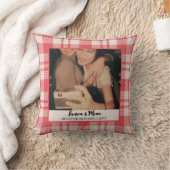 Modern BFF Photo Plaid Friendship Best Friend クッション (ブランケット)