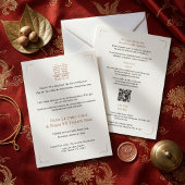 Modern Bilingual Vietnamese English QR Wedding 招待状