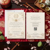 Modern Bilingual Vietnamese English QR Wedding 招待状