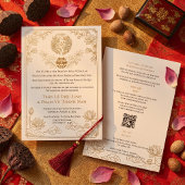 Modern Bilingual Vietnamese English QR Wedding 招待状