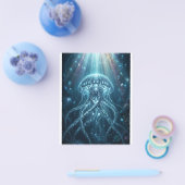"Modern Bioluminescent Jellyfish Acrylic Pedestal チラシ (シングル)