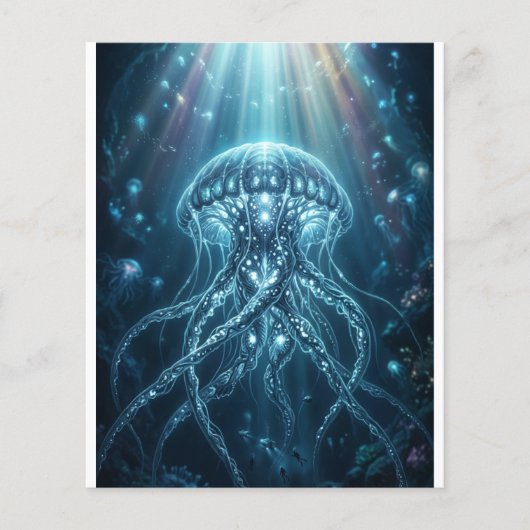 "Modern Bioluminescent Jellyfish Acrylic Pedestal チラシ (正面)