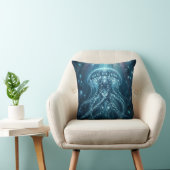 "Modern Bioluminescent Jellyfish Deep Sea Wall Clo クッション (椅子)
