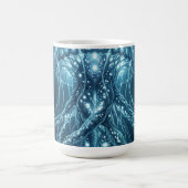 "Modern Bioluminescent Jellyfish Deep Sea Wall Clo コーヒーマグカップ (中央)