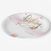 Modern Birthday ペーパープレート (アングル)