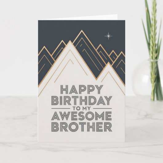 Modern Birthday Card for Brother カード (正面)