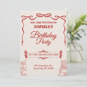 Modern Birthday Card Template Editable & Printable 招待状 (スタンド正面)