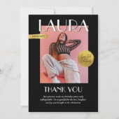 Modern Birthday Custom Magazine Cover サンキューカード (正面)