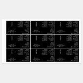 Modern Black 1oz 30ml Skincare Bottle Waterproof ラベル (シート)