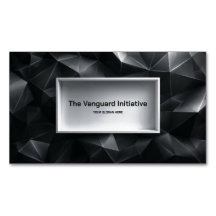 Modern Black 3D Polygonal Crystal Facet Minimalist