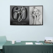 Modern Black 60th Birthday Party 横断幕 (トレードショー)