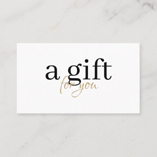 Modern Black and Gold Typography Business Discount 名刺 (正面)