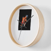 Modern black and goldfish designer wooden wall clo 壁時計 (傾斜)