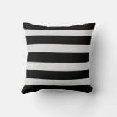 Modern Black and Grey Striped  クッション (裏面)