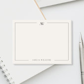 Modern Black and Ivory Minimalist Elegant Monogram ポストイット