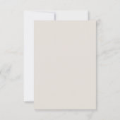 Modern Black and Ivory Monogram Minimalist Wedding サンキューカード (裏面)
