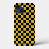 Modern Black and Metallic Gold Square Box Pattern Case-Mate iPhoneケース (裏面)